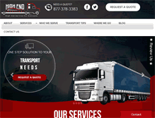 Tablet Screenshot of highendtransport.com